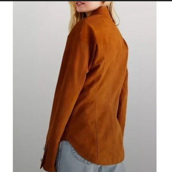 Free People Dancassab Maria Suede Jacket in Cocoa-Brown - Picture 2 of 8